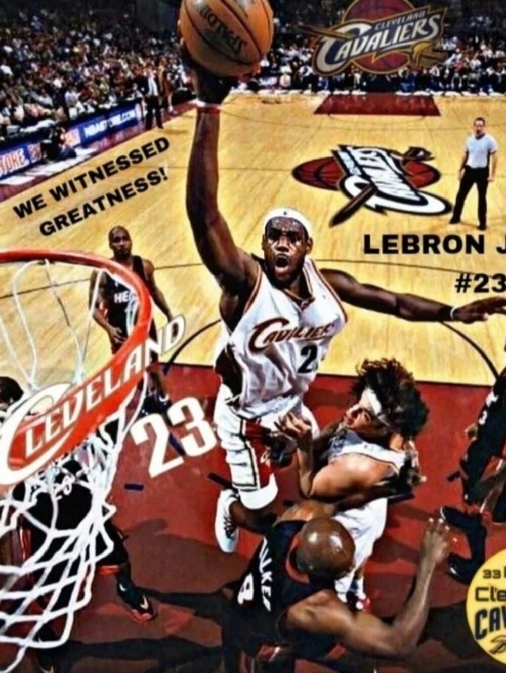 NEW! LEBRON JAMES CAVS 8.5x11 ULTRA GLOSSY COLOR ART ORIGINAL FULL PAGE POSTER!